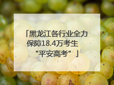 黑龙江各行业全力保障18.4万考生“平安高考”