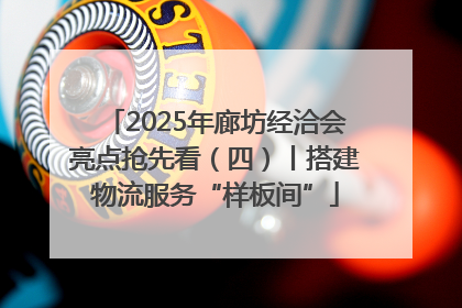 2025年廊坊经洽会亮点抢先看（四）丨搭建物流服务“样板间”