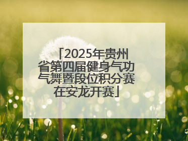 2025年贵州省第四届健身气功气舞暨段位积分赛在安龙开赛