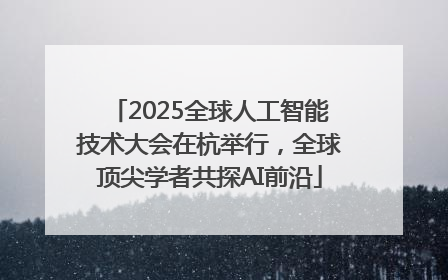 2025全球人工智能技术大会在杭举行，全球顶尖学者共探AI前沿