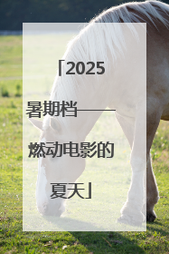 2025暑期档——燃动电影的夏天