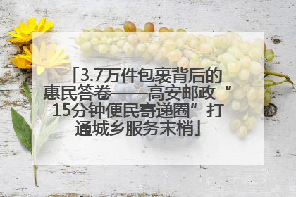 3.7万件包裹背后的惠民答卷——高安邮政“15分钟便民寄递圈”打通城乡服务末梢