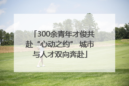 300余青年才俊共赴“心动之约” 城市与人才双向奔赴