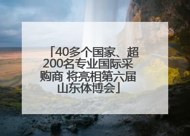 40多个国家、超200名专业国际采购商 将亮相第六届山东体博会