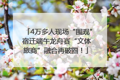 4万多人现场“围观” 宿迁端午龙舟赛“文体旅商”融合再破圈！