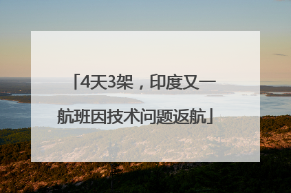 4天3架，印度又一航班因技术问题返航