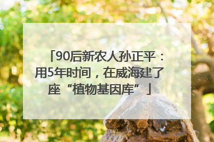 90后新农人孙正平：用5年时间，在威海建了座“植物基因库”
