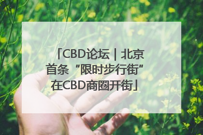 CBD论坛｜北京首条“限时步行街”在CBD商圈开街