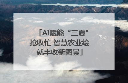 AI赋能“三夏”抢收忙 智慧农业绘就丰收新图景